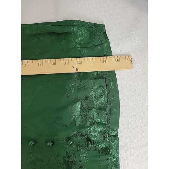 Simplee Green Dress Jaquard Balloon Sleeve Size Medium - Picture 10 of 10